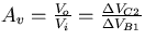 $A_v=\frac{V_o}{V_i}=\frac{\Delta V_{C2}}{\Delta V_{B1}}$